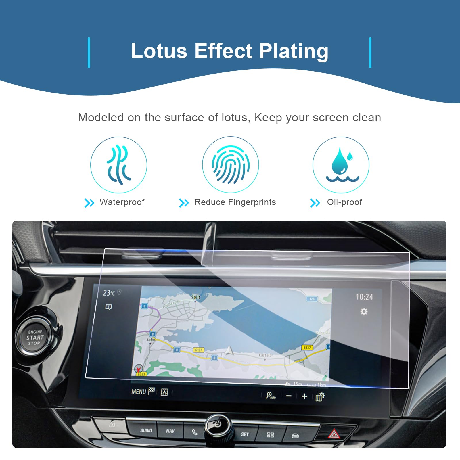 Brotect Protection Ecran Pour Opel Corsa F MY20 2020 Multimedia Navi 7" (2 Pièces) - Film Protection Ultra Clair