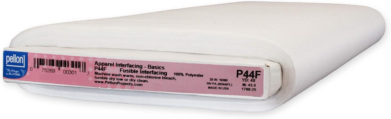 Pellon Lightweight INTRFCNG, White 20" X48yd FOB: MI