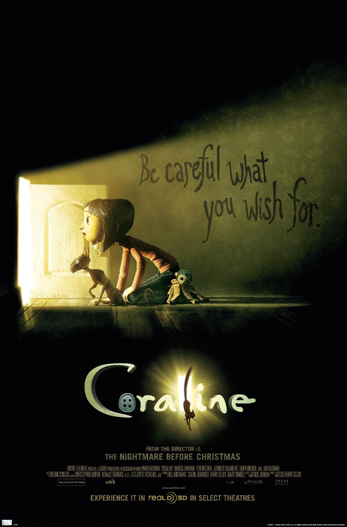 Coraline - Be Careful One Sheet Wall Poster, 34L" x 22.4W", Unframed Version