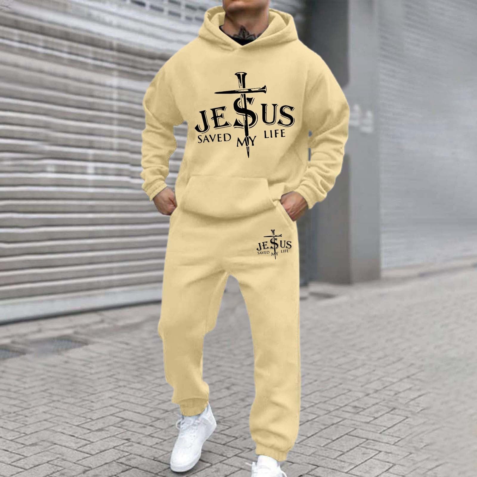 Tuta Uomo Completa Invernale Tute da Ginnastica, 2 Pezzi Giacca Felpa con Cappuccio a Maniche Lunghe E Pantaloni da Jogging Suit Completi Sportivi da Uomo Tute da Casa Jogging con Elastico in Vita