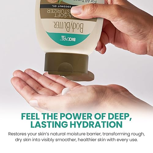 Miniatura 4 de Biocare Labs - Crema corporal hidratante con aceite de coco 100% - Penetra y renueva profundamente la piel al instante - Loción diseñada para una