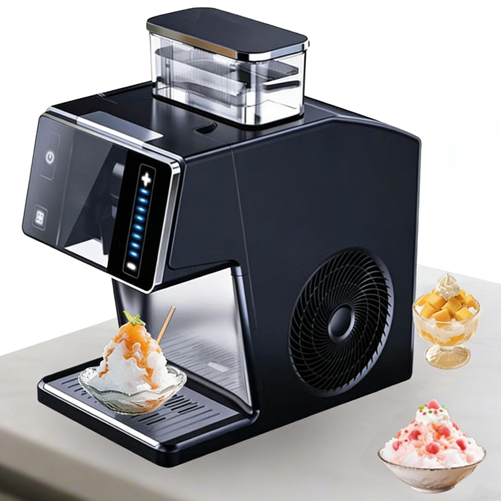 YXFAZPP Electric Snow Cone Maker, Commercial Snowflake Ice Maker, Automatic Cleaning, Ice Shaver Machine for Home Bar Restaurant