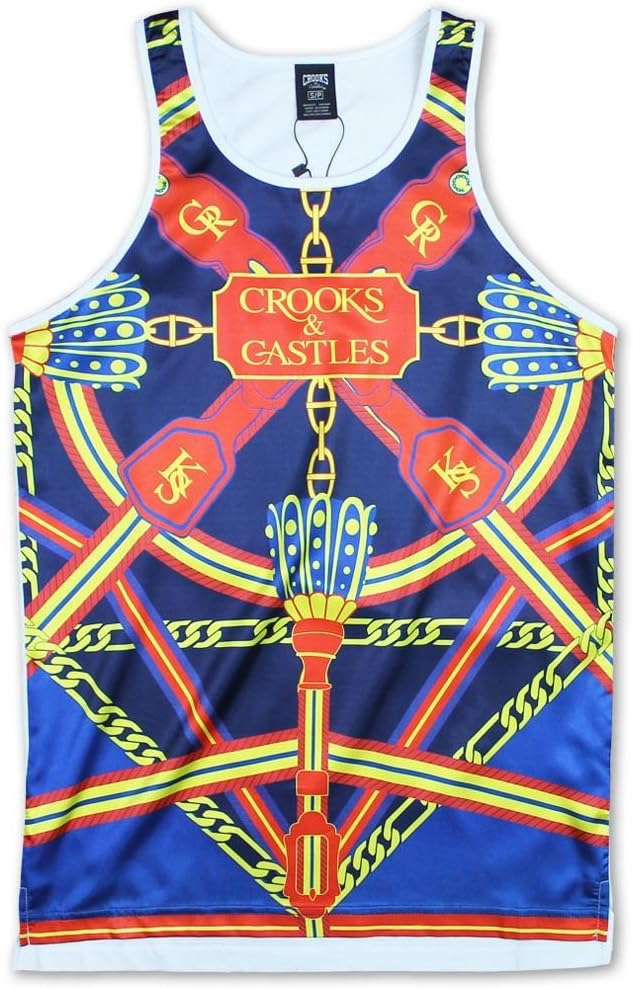 Crooks & Castles Regalia Tank Top Blue Navy Multi