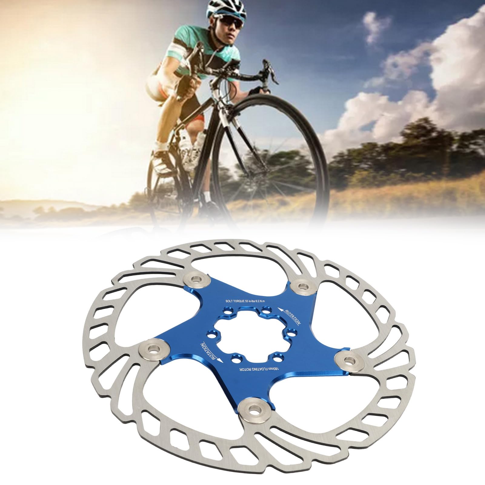 Brake Rotor 6in Disc Brake Rotor Replacement Bike Disc Brake Rotor – 160mm Floating ...