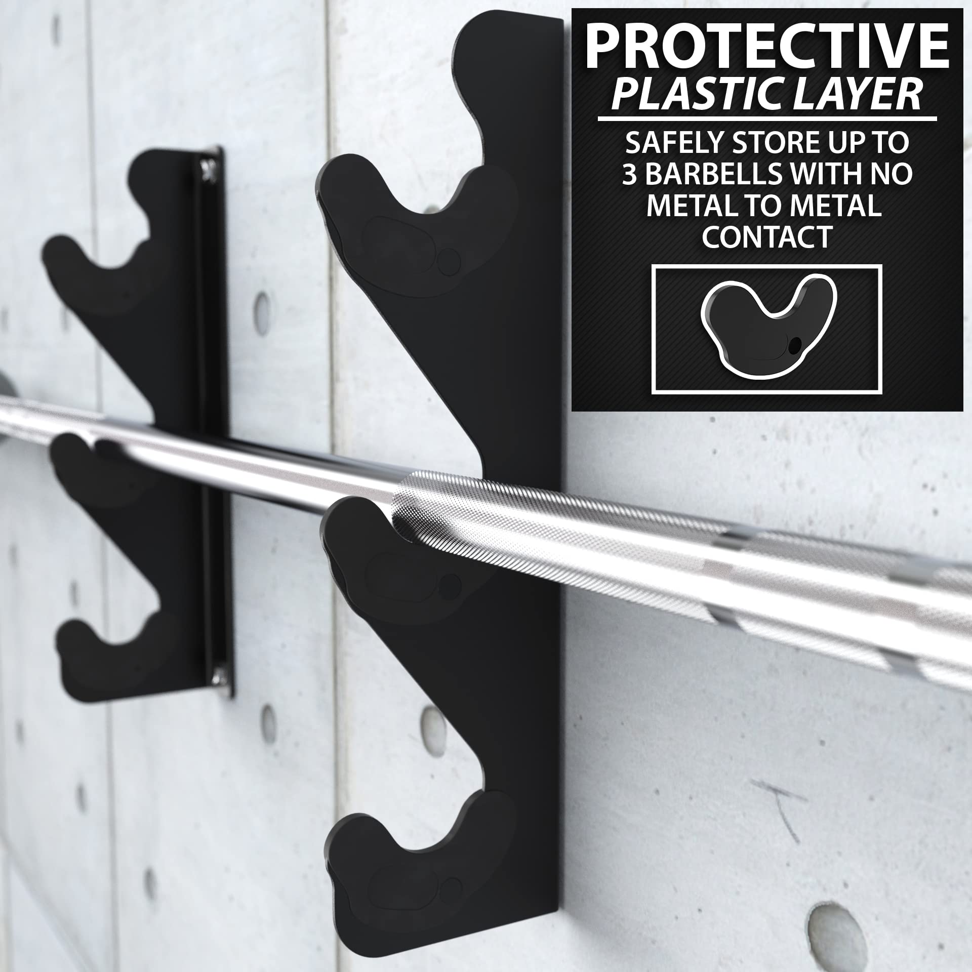 Buy Synergee Horizontal Wall Mounted Olympic Barbell Rack. Gun Rack for