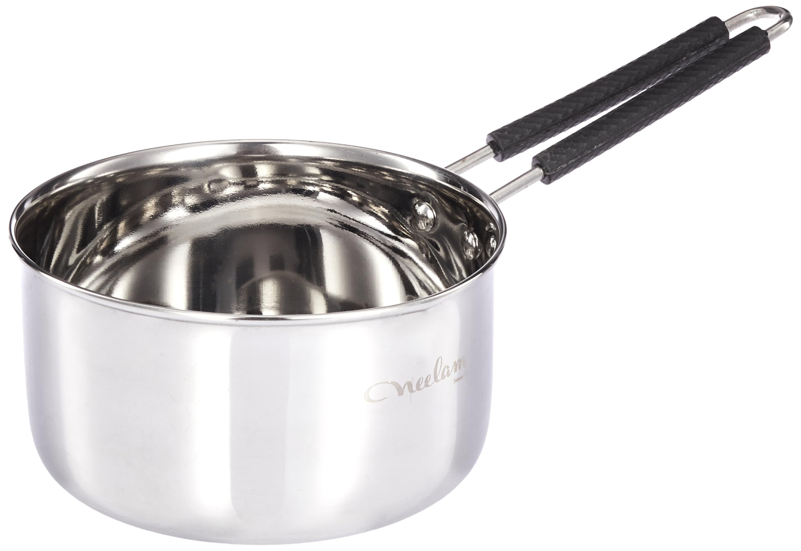 Neelam Premium Stainless Steel Saucepan with Heat-Resistant Wire Handle, 2000 ml, 22 Gauge, Durable & Easy to Clean, Perfect for Cooking Sauces, Soups, and Stews; 1 Piece