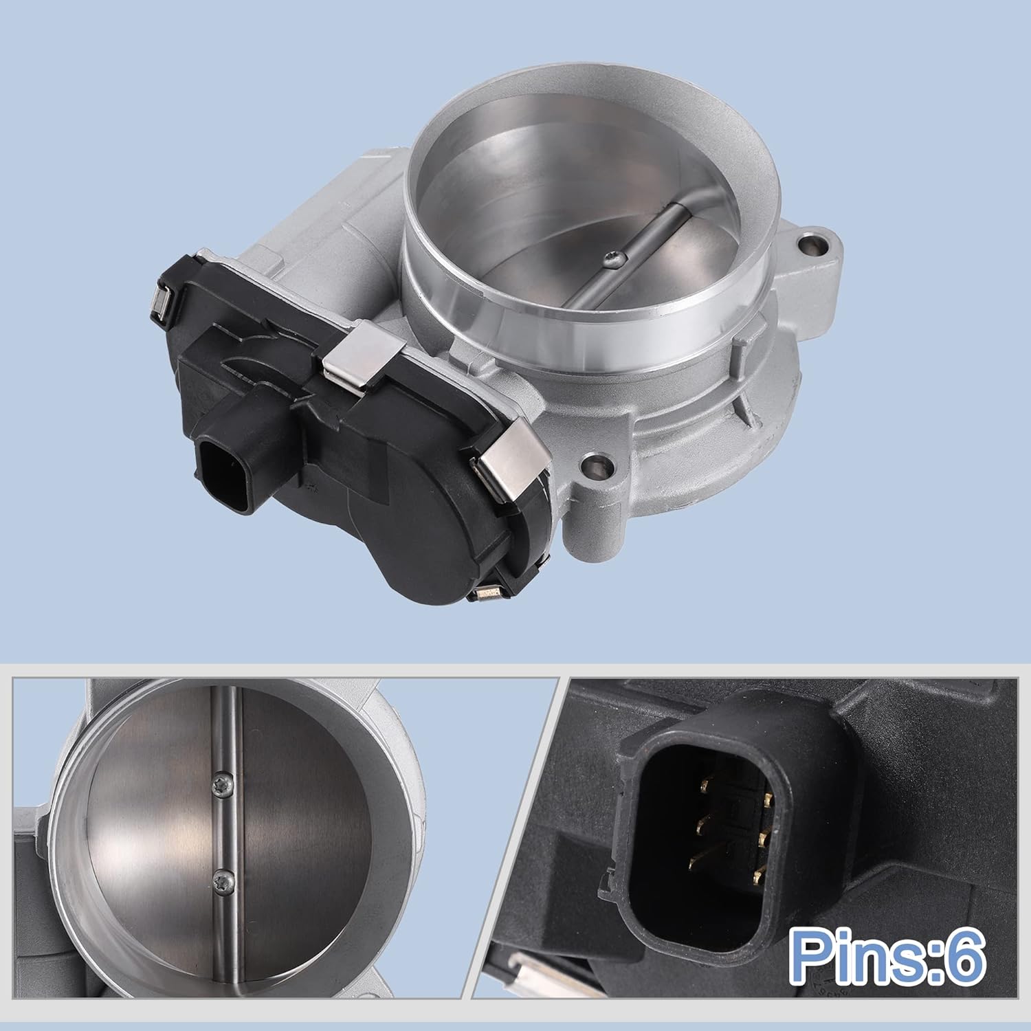 X AUTOHAUX Electronic Throttle Body Assembly with TPS Actuator and Gasket for Chevy Silverado 1500 2500 Express 8 Cyl 4.8L 6.0L 1500 12629992 12601387 217-3151