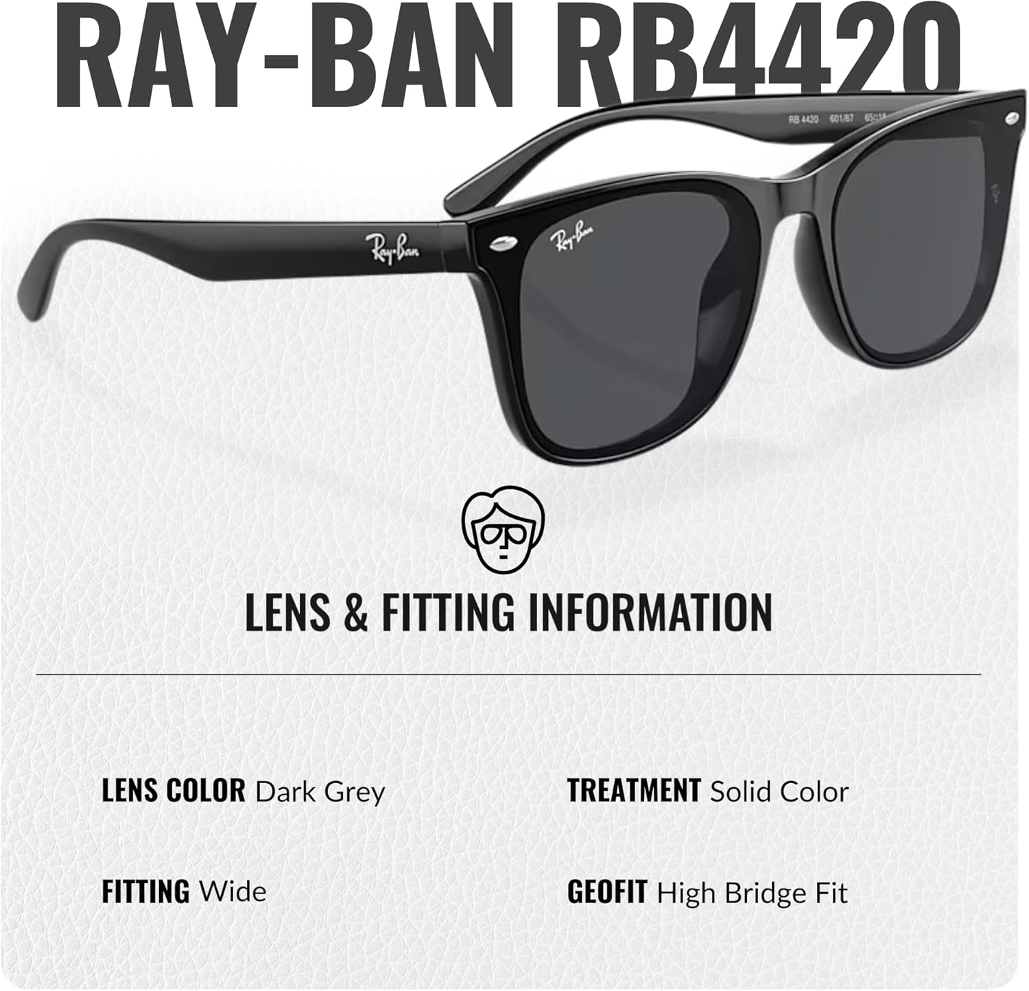 Ray-Ban RB4420 Square Shaped Sunglasses for Men & Women with Official RAYBAN Eyewear Kit - Image 5