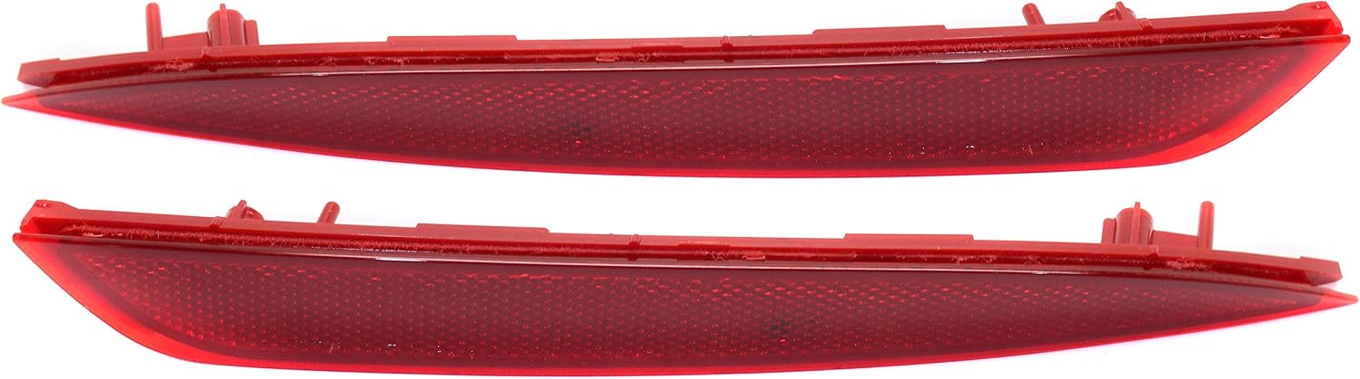 Go-Parts - Replacement Rear Bumper Reflector Light Pair/Set for Kia Optima 2016-2018, Right (Passenger) and Left (Driver), Single Exhaust, Excludes Hybrid Model 2017