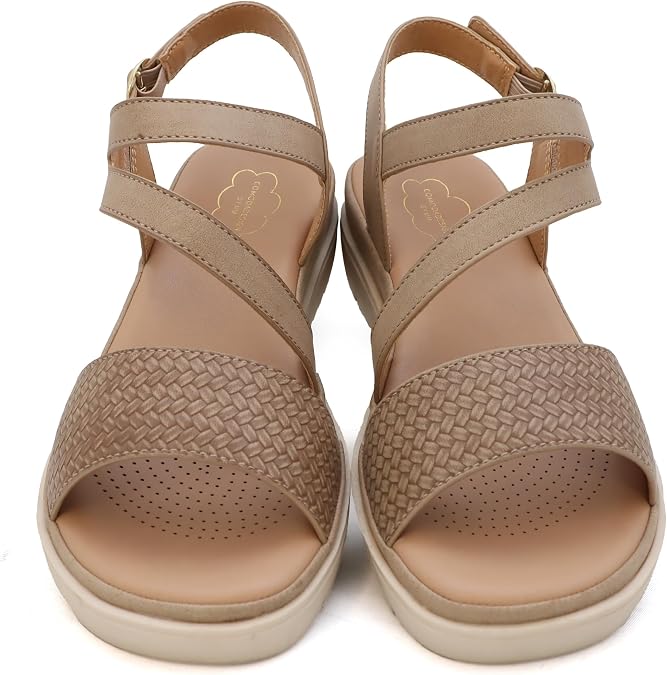 YOKI TUNSA-20 Women's Wedge Platform Sandals Strappy Sandals With Arch Support, Comfortable Dress Sandals, Summer Platform Sandals