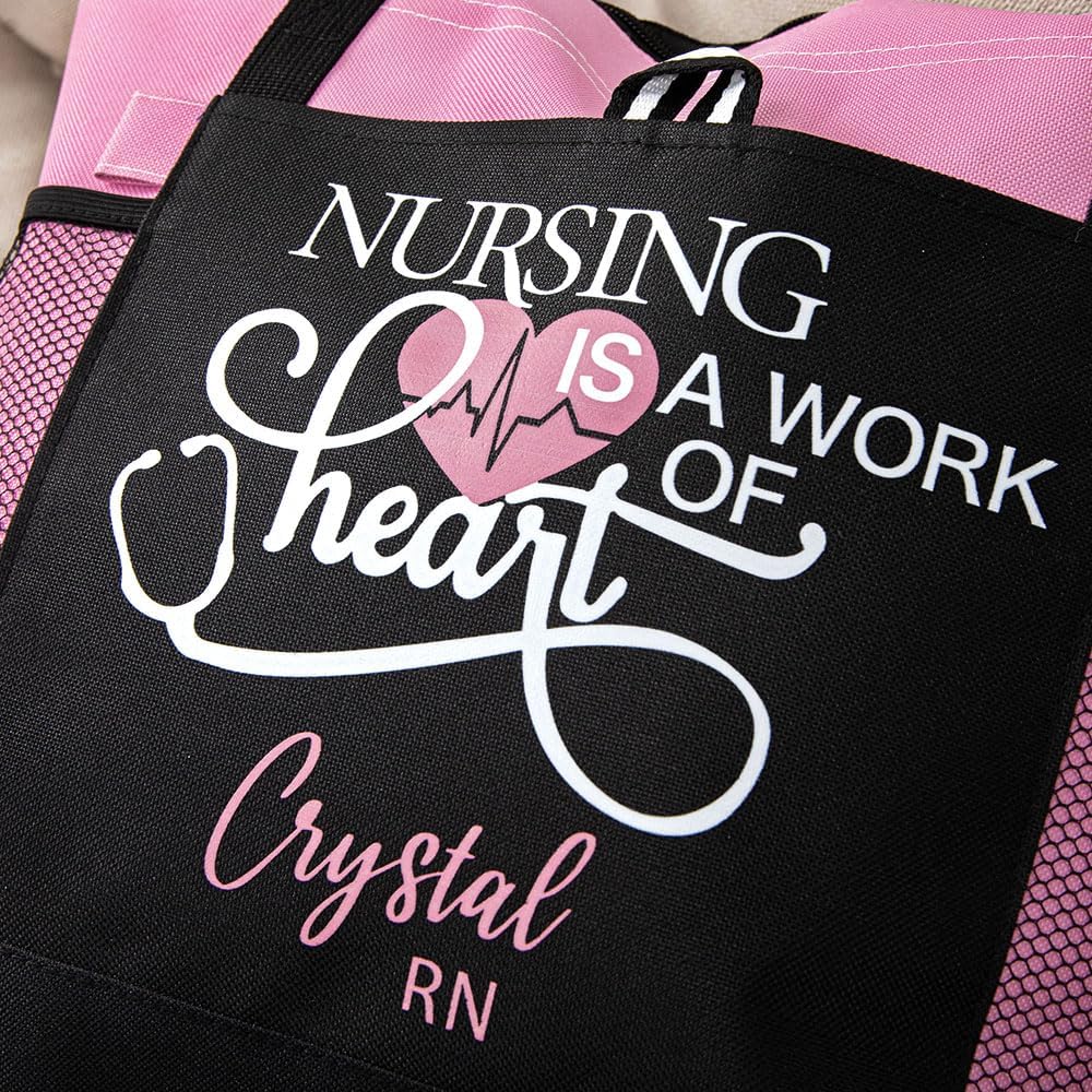 Getname Personalized Nurse Tote Bag | Medical Graduation Gift for Nurse Student | Custom Name Canvas Tote Bag | RN Gift