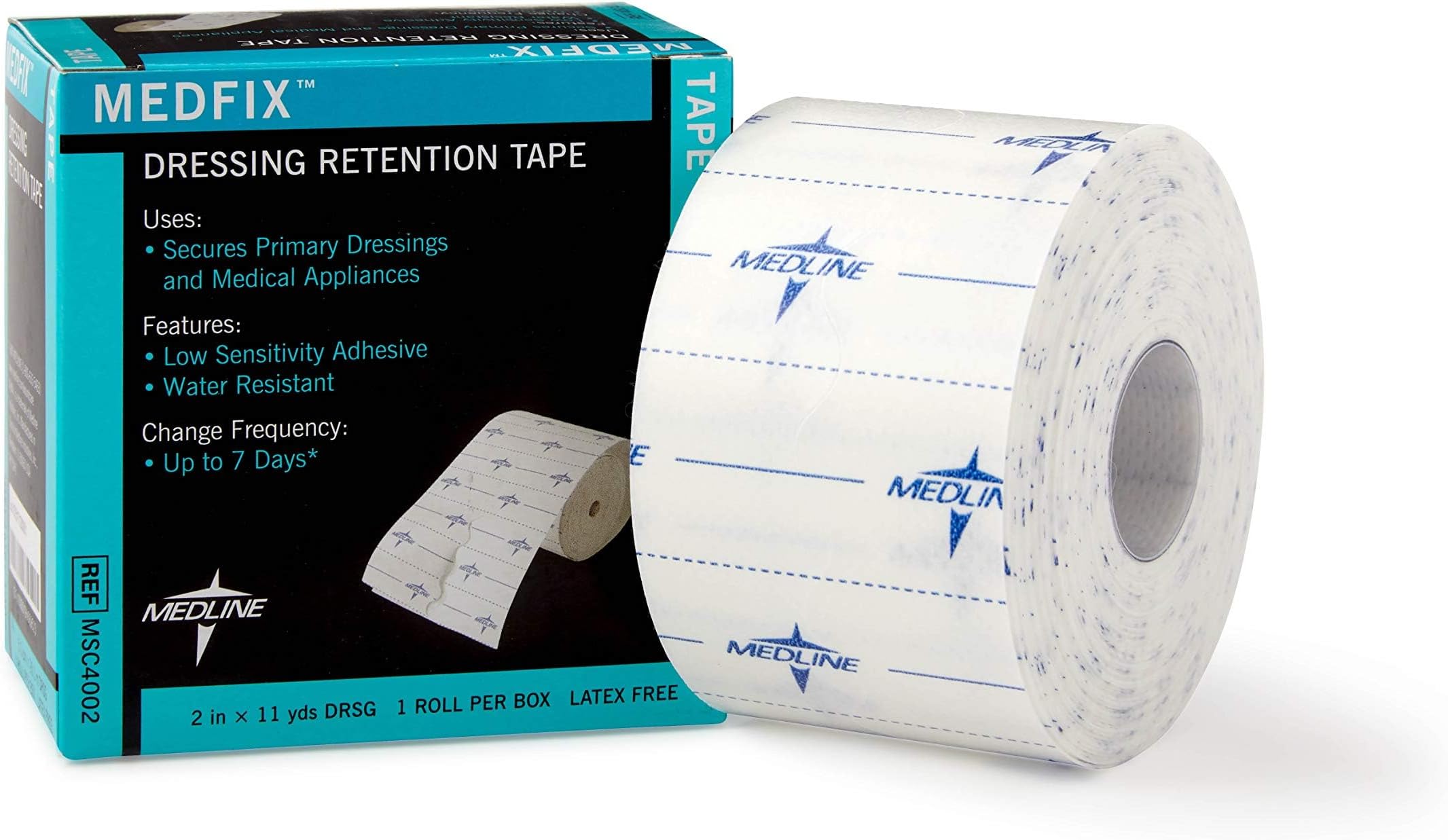 MedFix Dressing Retention Tape with S-Release Liner, Secures Primary Dressings and Medical Appliances, 2" x 11 yd
