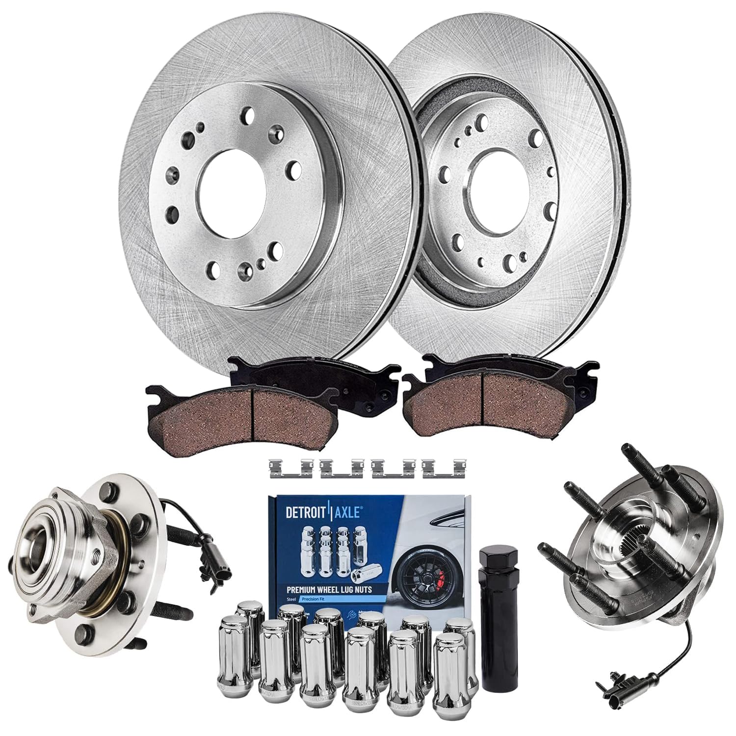 Detroit Axle - 4WD Front Brake Kit for Silverado Sierra 1500 Tahoe Escalade