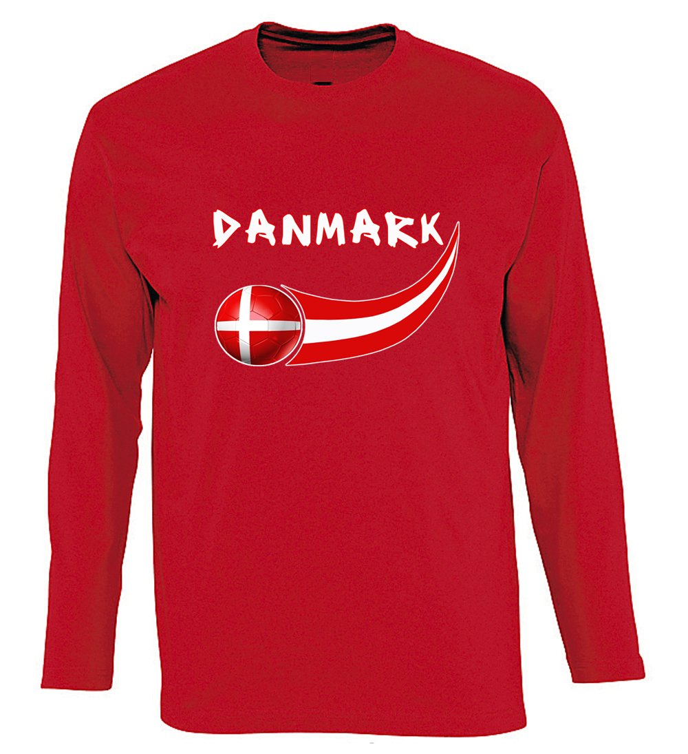 Supportershop Boys Denmark Long Sleeve T-shirt - Red, 4 Years