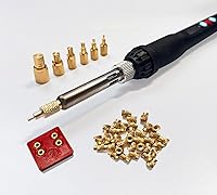 Vista 5 de 60W Digital Soldering Iron Heat Set Insert Tool with Extra Soldering Tips and Heat Set Insert Tips