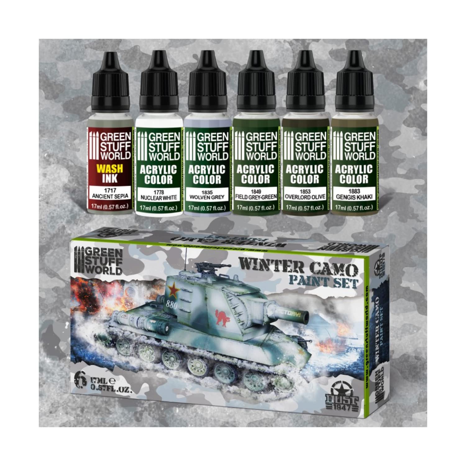 Green Stuff World Winter Camo Paint Set