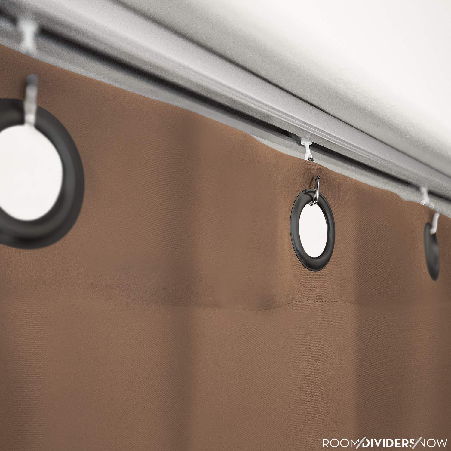 Riel De Techo Para Cortinas, Sistema Flexible Y Silencioso, Montaje En Techo O Pared, Disponible En Champán, Negro O Blanco