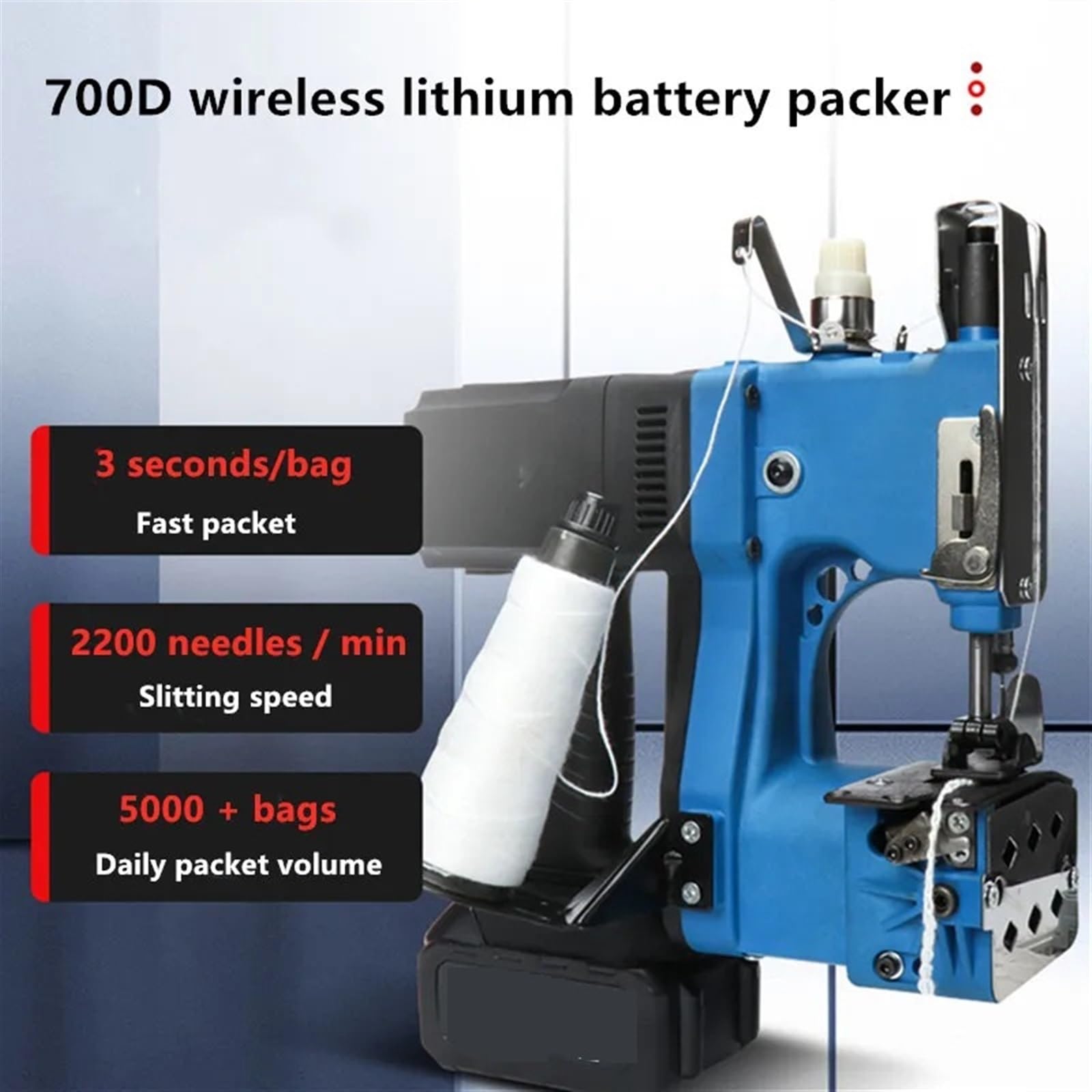 Macchina da Cucire, Macchina da cucire portatile integrata wireless confezionatrice esterna portatile automatica secante sacchi confezionatrice