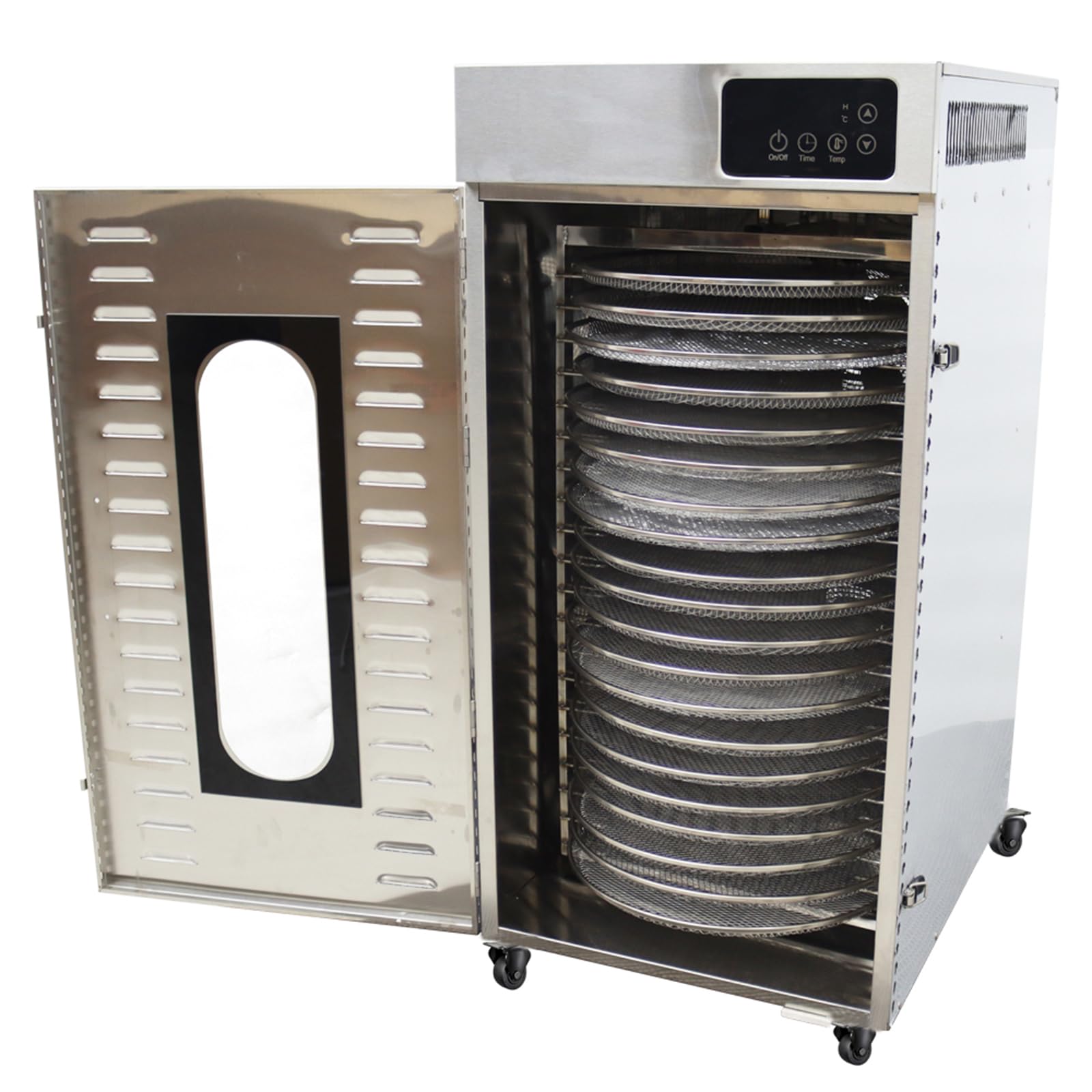 Máquina deshidratadora de alimentos rotativa de 20 capas, máquina de secado de frutas y verduras rotativas de acero inoxidable comercial, secadora de alimentos para mascotas, deshidratador 8