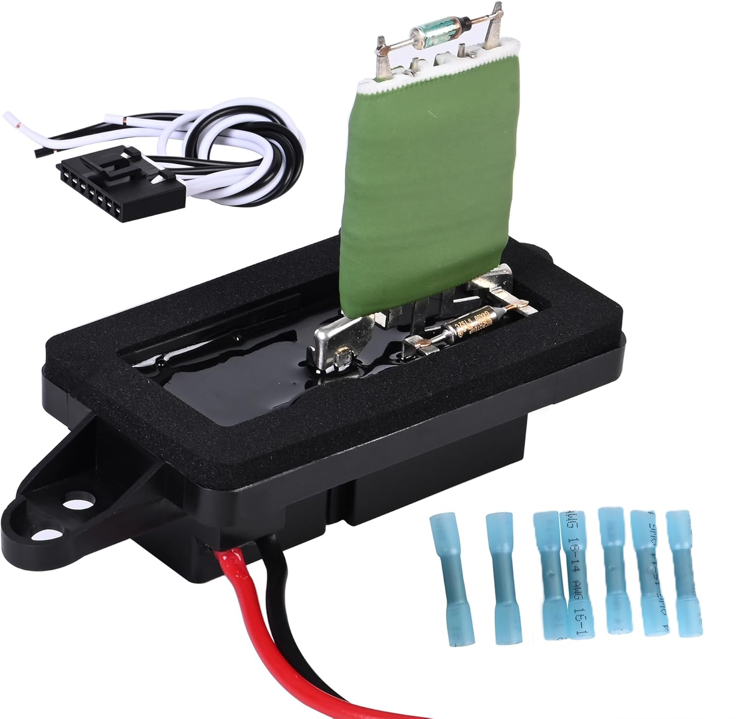 Blower Motor Resistor with Harness & Connectors for Chevy Silverado Tahoe GMC Sierra Yukon 2003-2006 (Manual A/C Only) Replaces OE Part Number 89019088 22807123 973-405