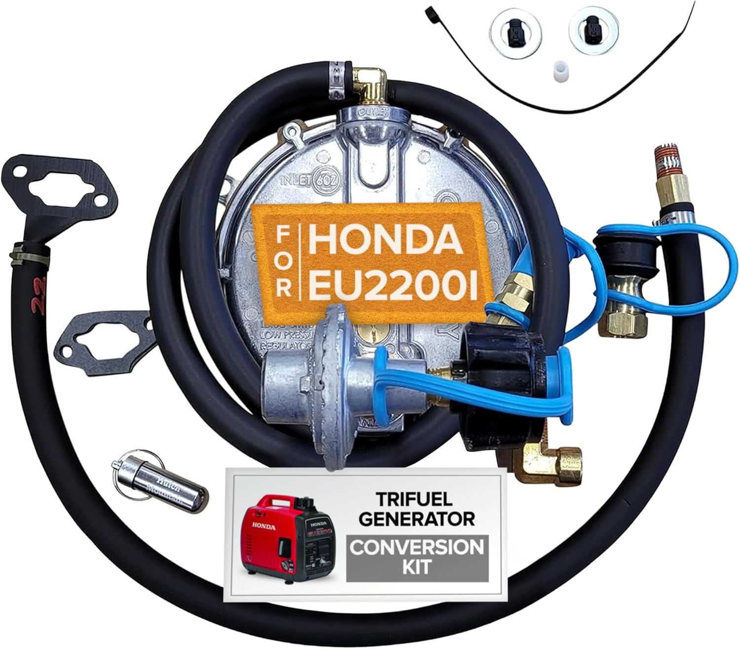 Hutch Mountain Generator Propane Conversion Kit Honda EU2200i- Tri-Fuel Conversion for Propane, Gasoline & Natural Gas – Portable Generator Backup Kit for Home Emergencies, Camping, and RVs