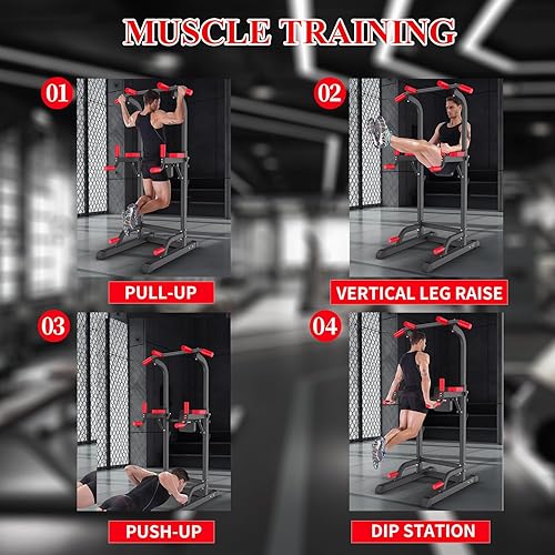 Miniatura 7 de K KiNGKANG Power Tower Dip Station, Multi-Function Assistive Trainer Pull Up for Home Gym Muscle Building and Beginner Exercises,Load 450LBS