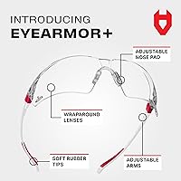 Vista 2 de NoCry Gafas de Seguridad Transparentes para Mujeres con Marcos Ajustables — Gafas de Seguridad Antiniebla con 100% de Protección UV y Resistencia a