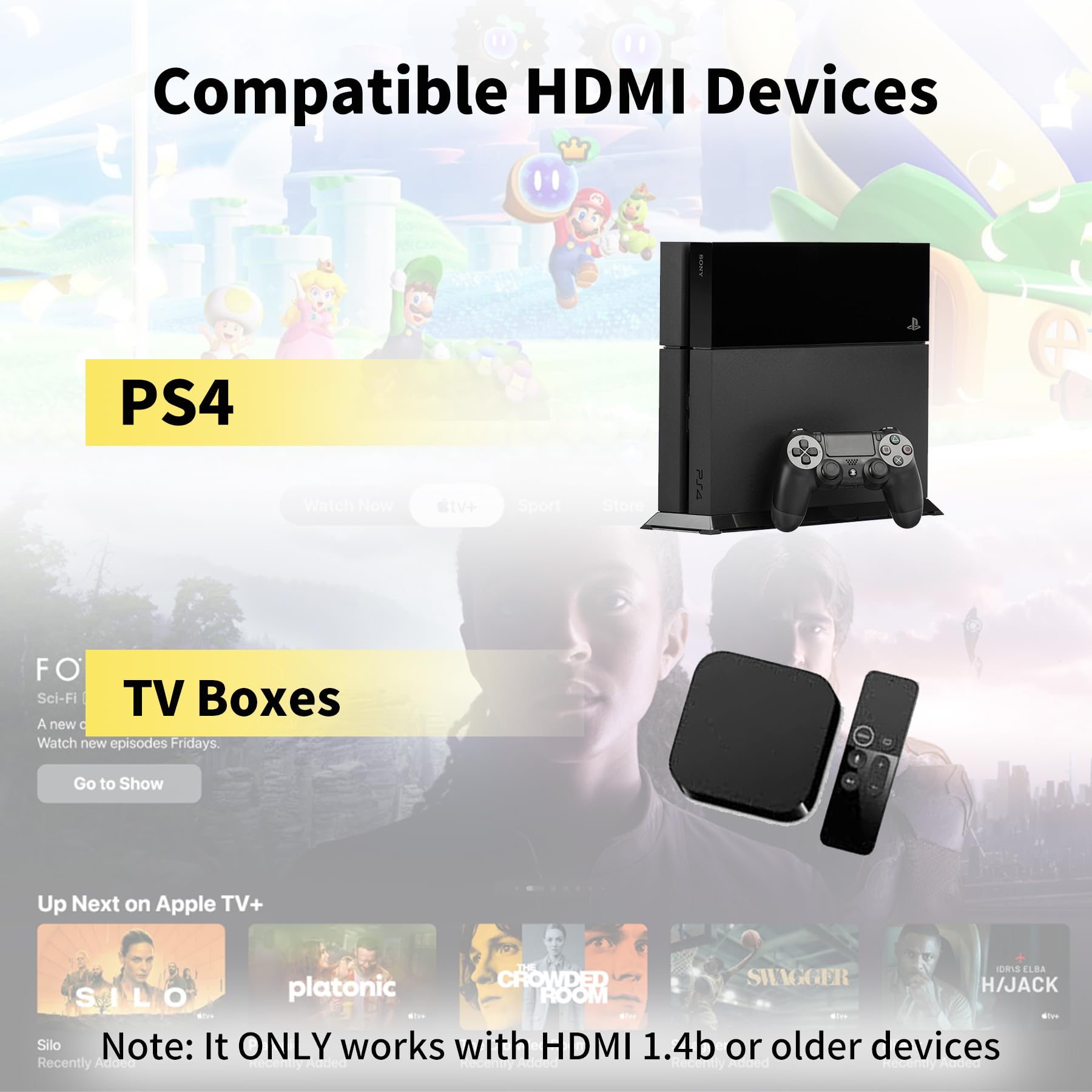 ATOTO AC-HBV86 HDMI zu USB A Adapter Kabel, 13.8cm/5.43 Zoll, den Anschluss von TV Boxen/Gamepads Android Geräte (P9 / A6 / S8 Serie),Streaming von TV Shows und Spielen im Auto
