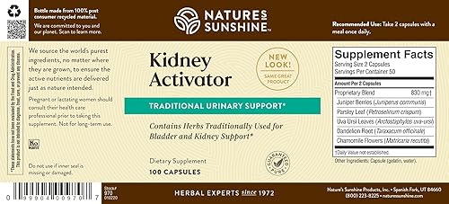 Miniatura 6 de Nature's Sunshine Cápsulas activadoras de riñón, 100 cápsulas  Suplemento renal natural contiene hierbas para apoyar y mejorar la función renal y el