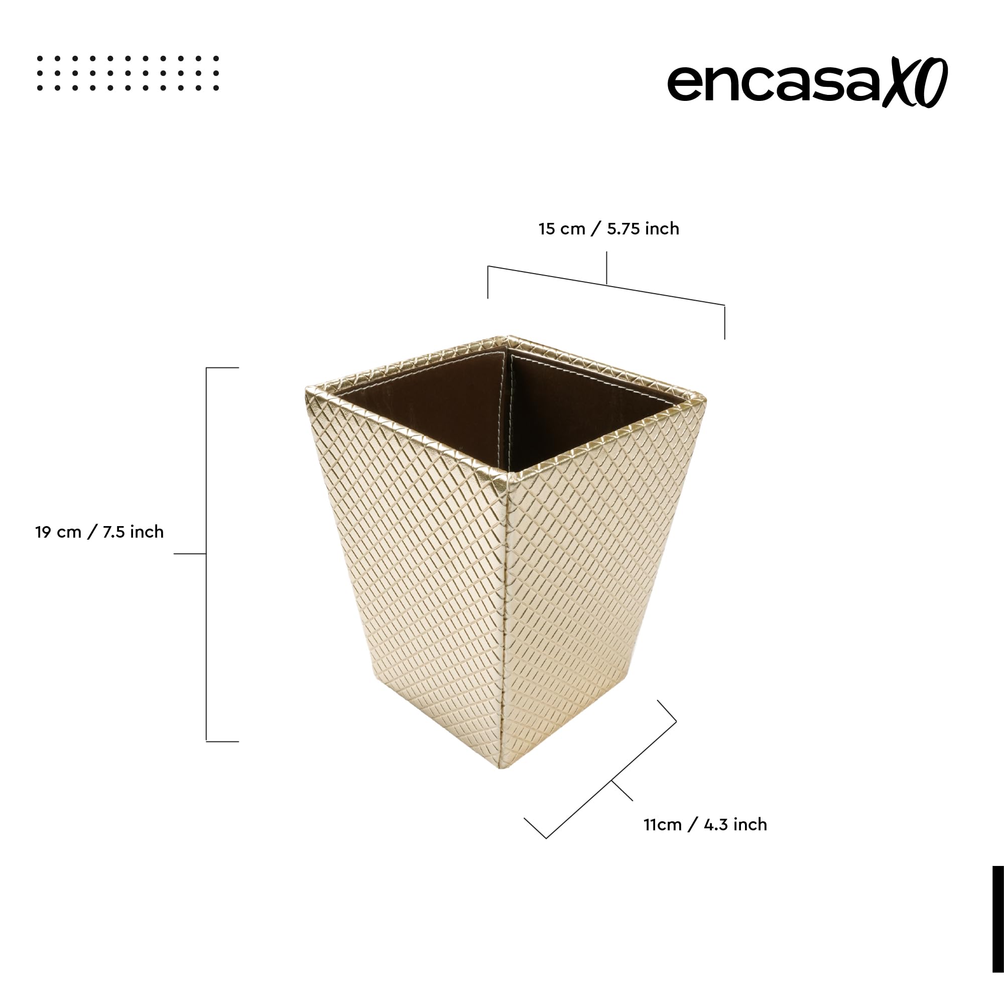 Encasa XO Leather Dustbin - Stylish & Quiet -2