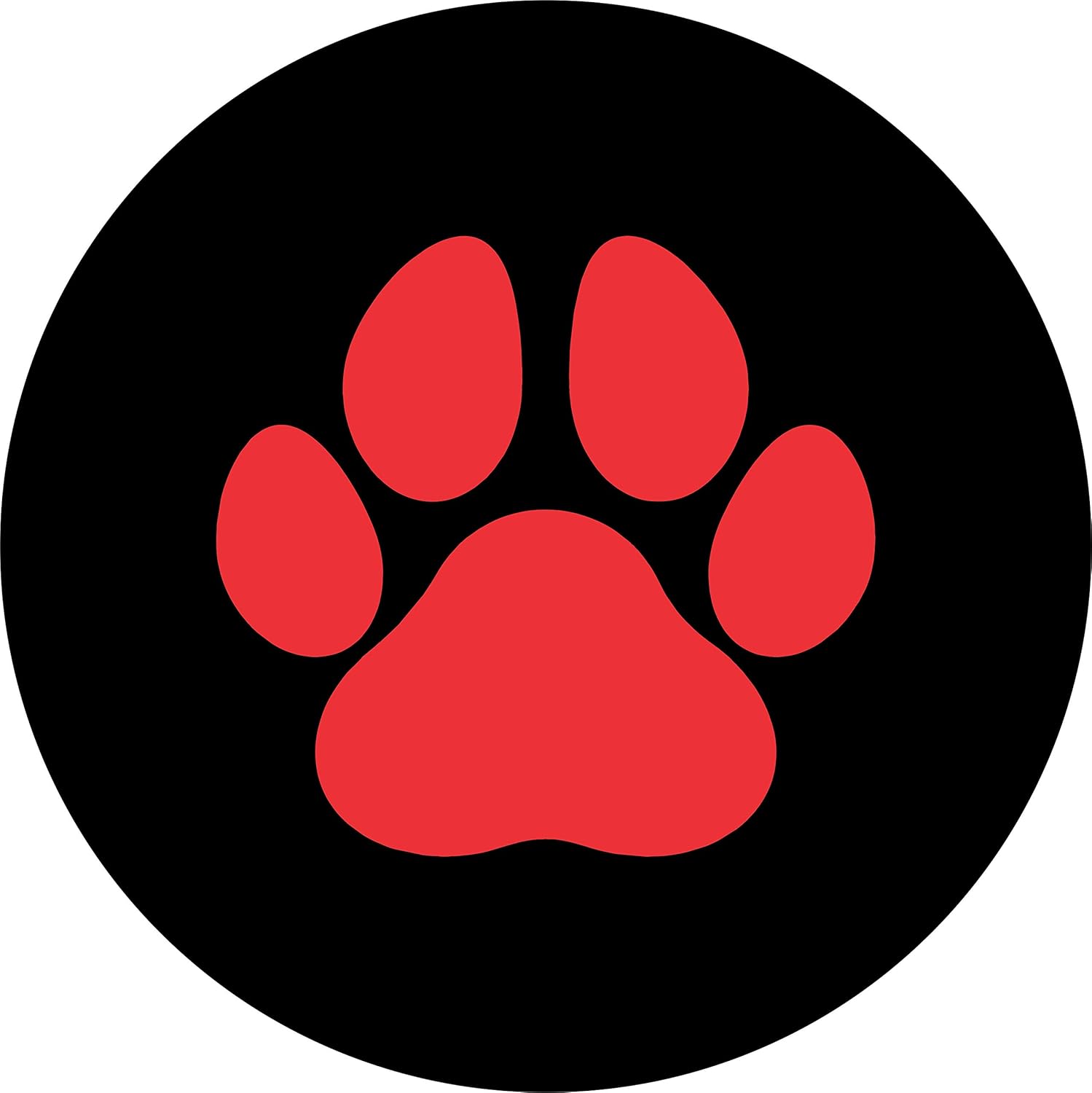Tire Cover Central Paws Love Red Spare tire Cover (Custom Made to Your tire Size-See menu)
