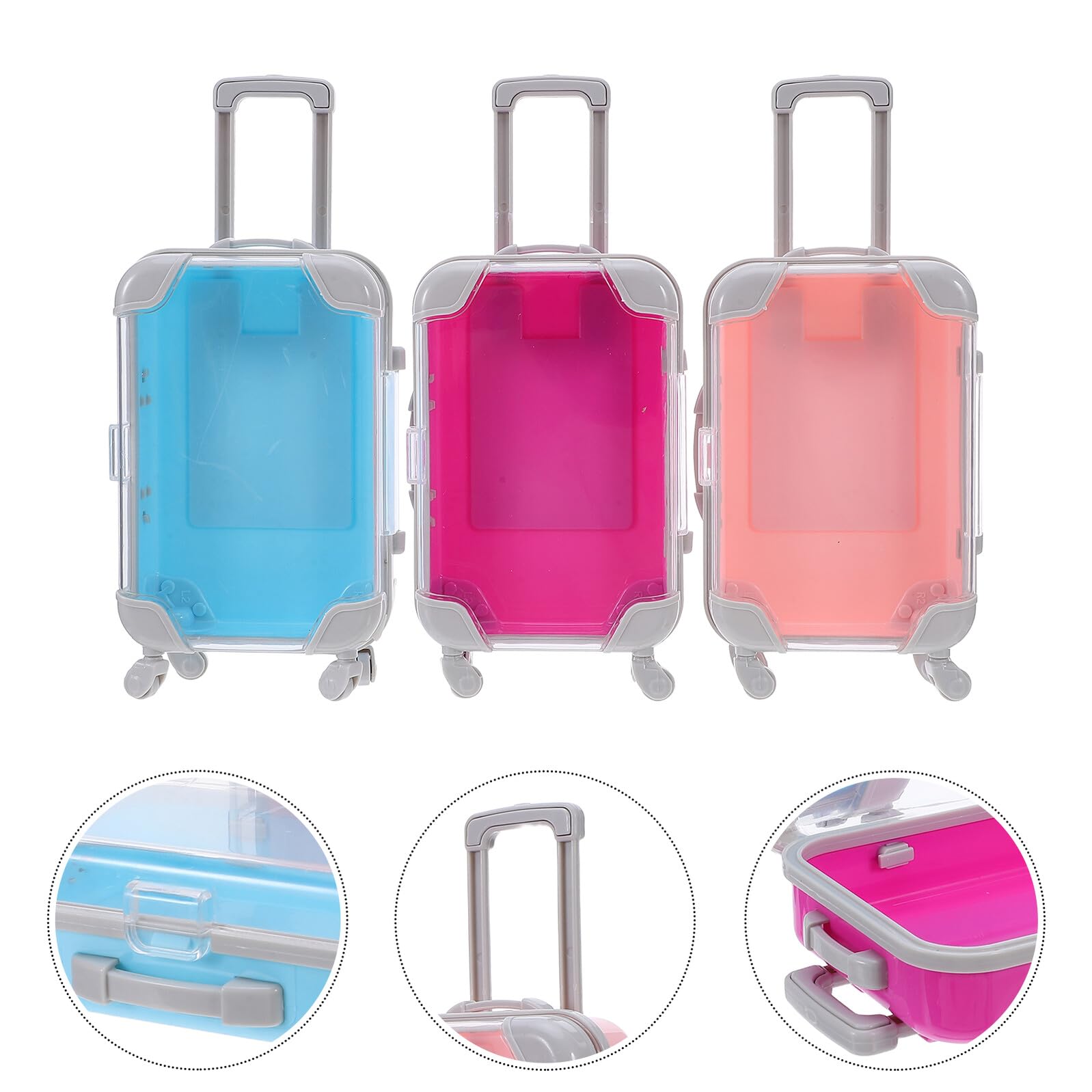 Levemolo 3stücke Pack Mini-koffer-schmuckschatullen aus Kunststoff Kleine Reise-organizer-boxen als Gastgeschenkboxen Schmuckhalter für Hochzeiten Geburtstage und Feiertage