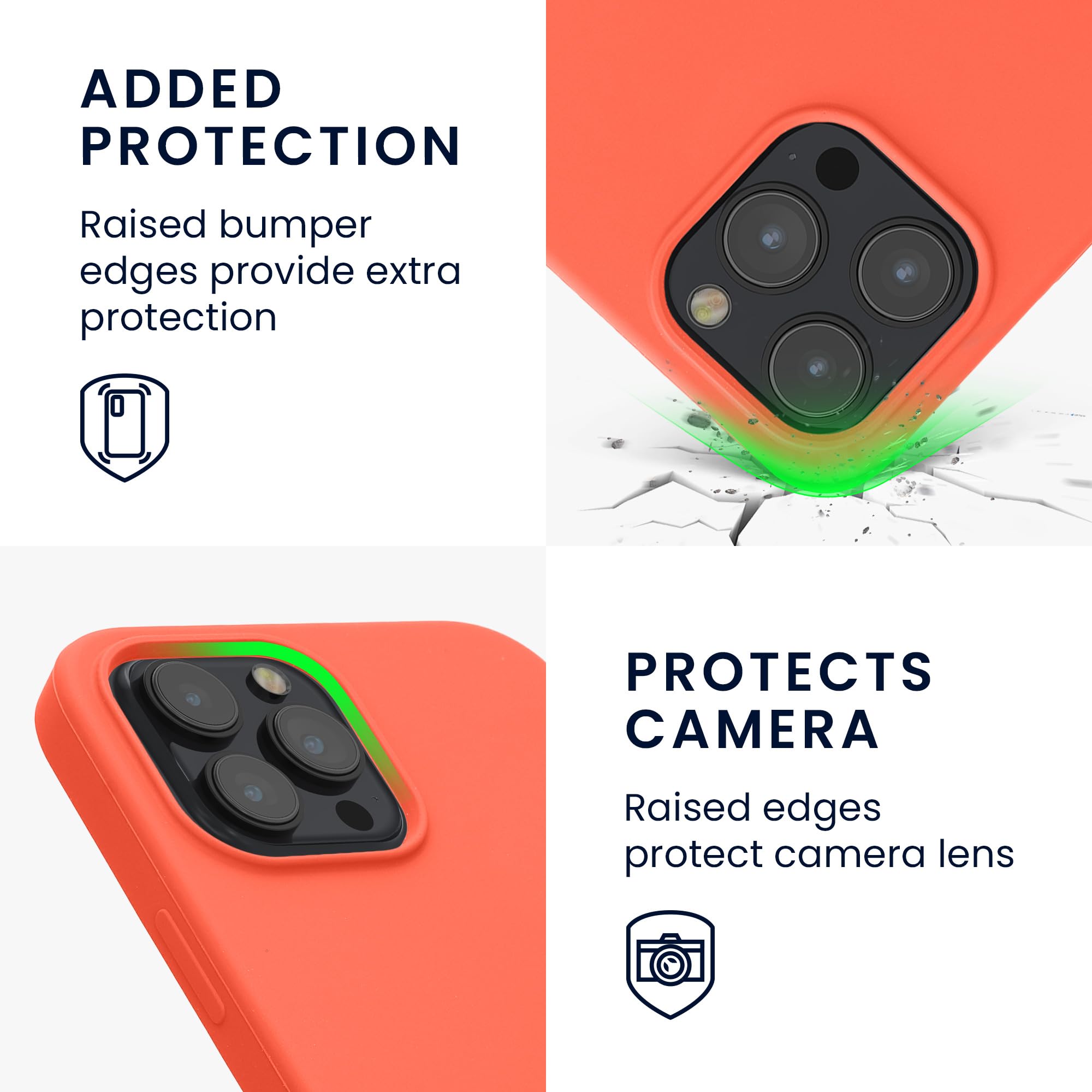 kwmobile Case Compatible with Apple iPhone 13 Pro Max Case - TPU Silicone Phone Cover with Soft Finish - Vivid Coral - Image 3