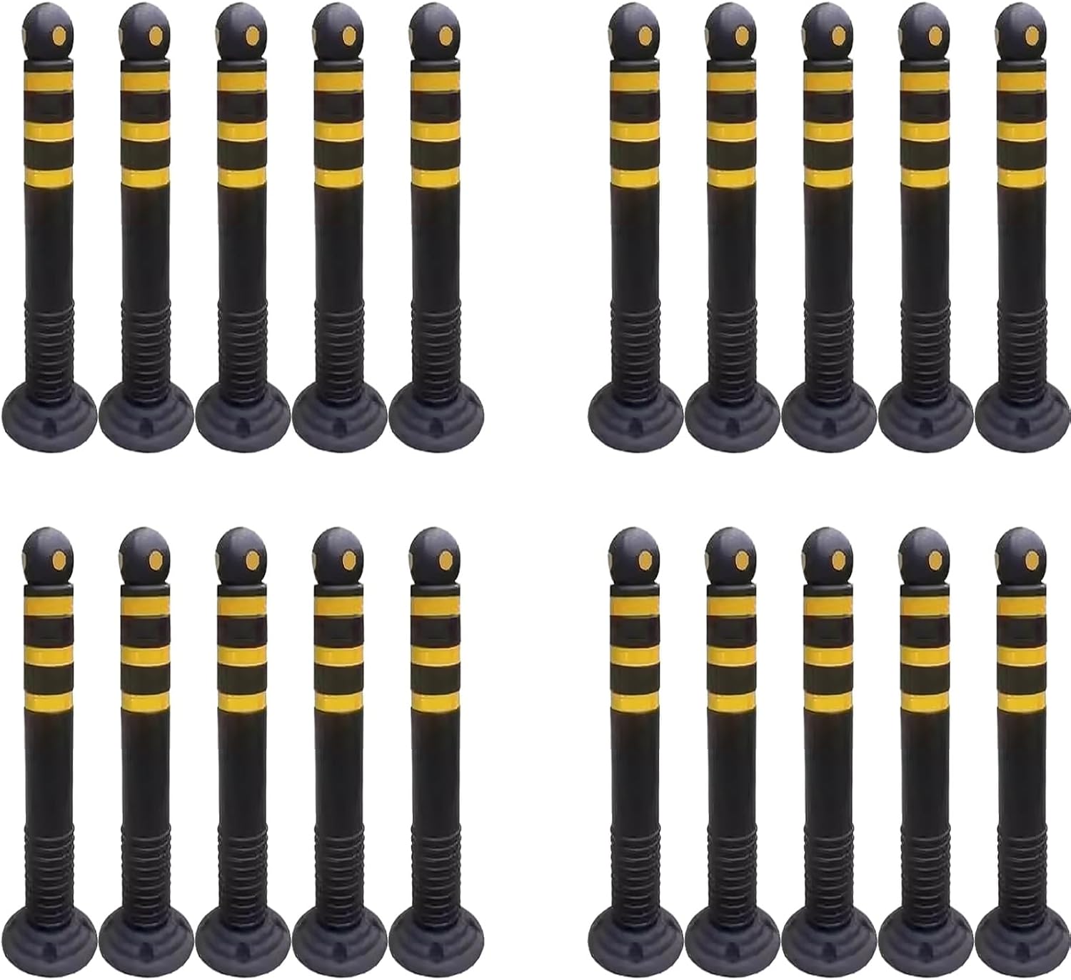 Traffic Safety Cones - Removable 24"-32" Channelizer for Parking Lots, Hotels, Schools, Subways & Residential Areas - Visual Crowd Control and Warning Post