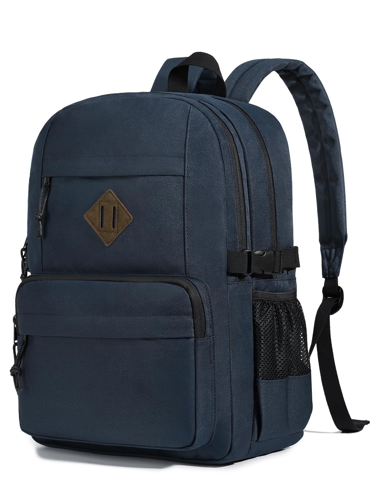 Sac à Dos College, Grand Sac a Dos École Garçon Fille 2 Compartiments 15,6 Pouces Ordinateur Léger Résistant à l'Eau​​ Cartable Ados Homme Femme pour Scolaire Lycée Voyage Travail 20L Bleu