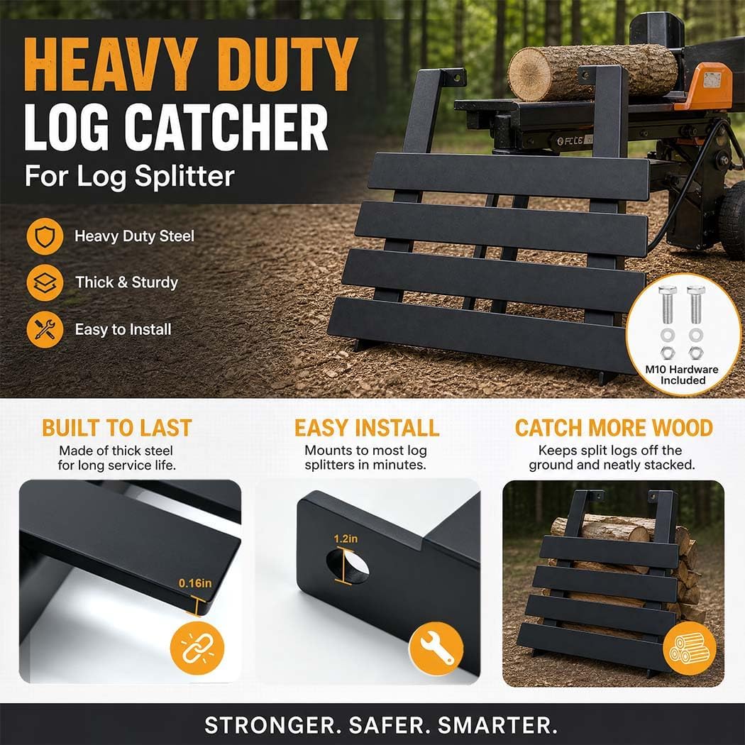 Heavy Duty Log Catcher for Log Splitter 11" Hole Center Log CradleHolder