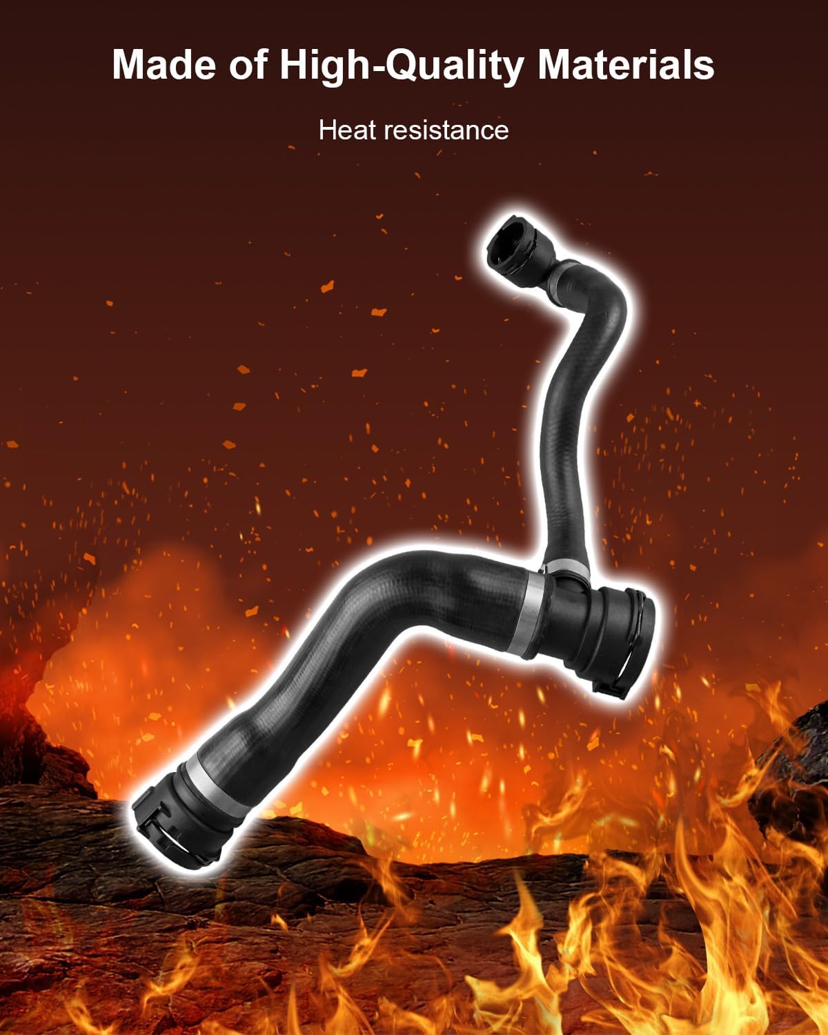 Upper Radiator Coolant Hose Fit for BMW X5 E70 X6 E71 L6 3.0L Replace 17127586774 51399 CHR0666 V202407