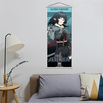 Zenless Zone Zero Poster for Game lovers Hanging Wall HD Printing Artistic Scroll Canvas Character Posters for Living Room Bedroom Indoor Décor (Jane Doe)