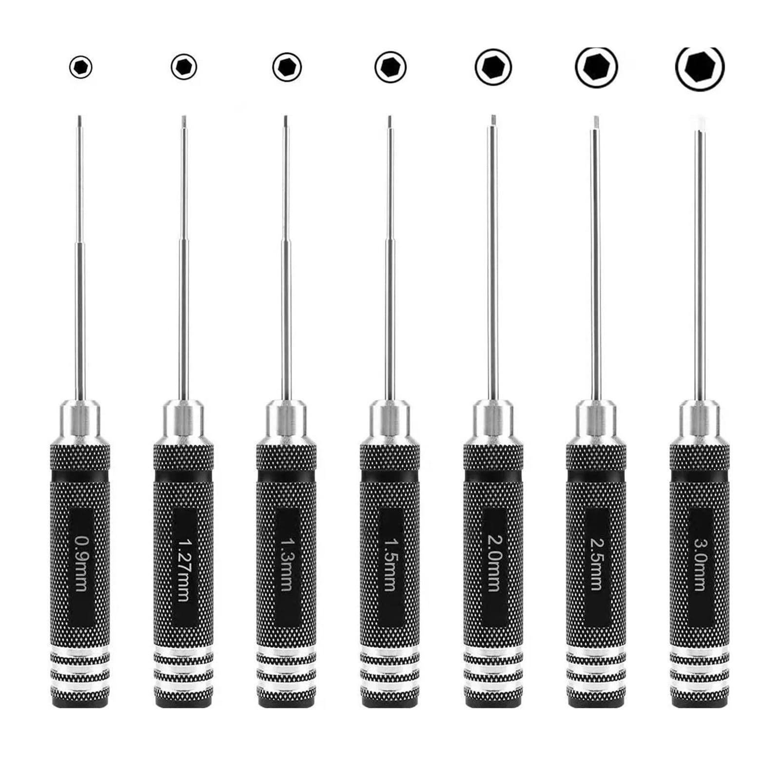 7Pcs HSS Hexagon Wrench Screwdrivers Tools 0.9-3.0mm for RC Model Screw Driver Hex Screwdrive