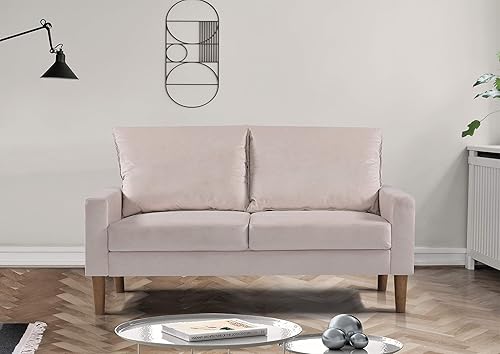 Miniatura 2 de Petit Love Seat - Sofá biplaza de terciopelo moderno de mediados de siglo para espacios pequeños, sofá tapizado de 2 plazas para sala de estar y