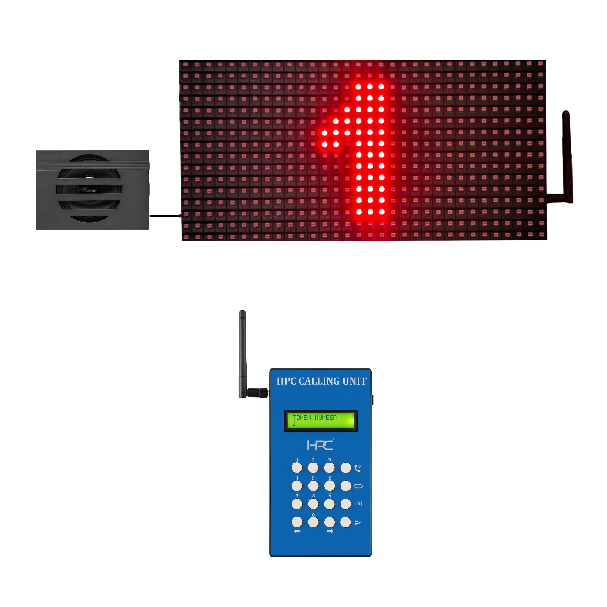 HPC Wireless Token Number Calling System for Hospitals, Clinics, Hotels and Food Courts, LED Display with Calling Unit. HPC19-image-40