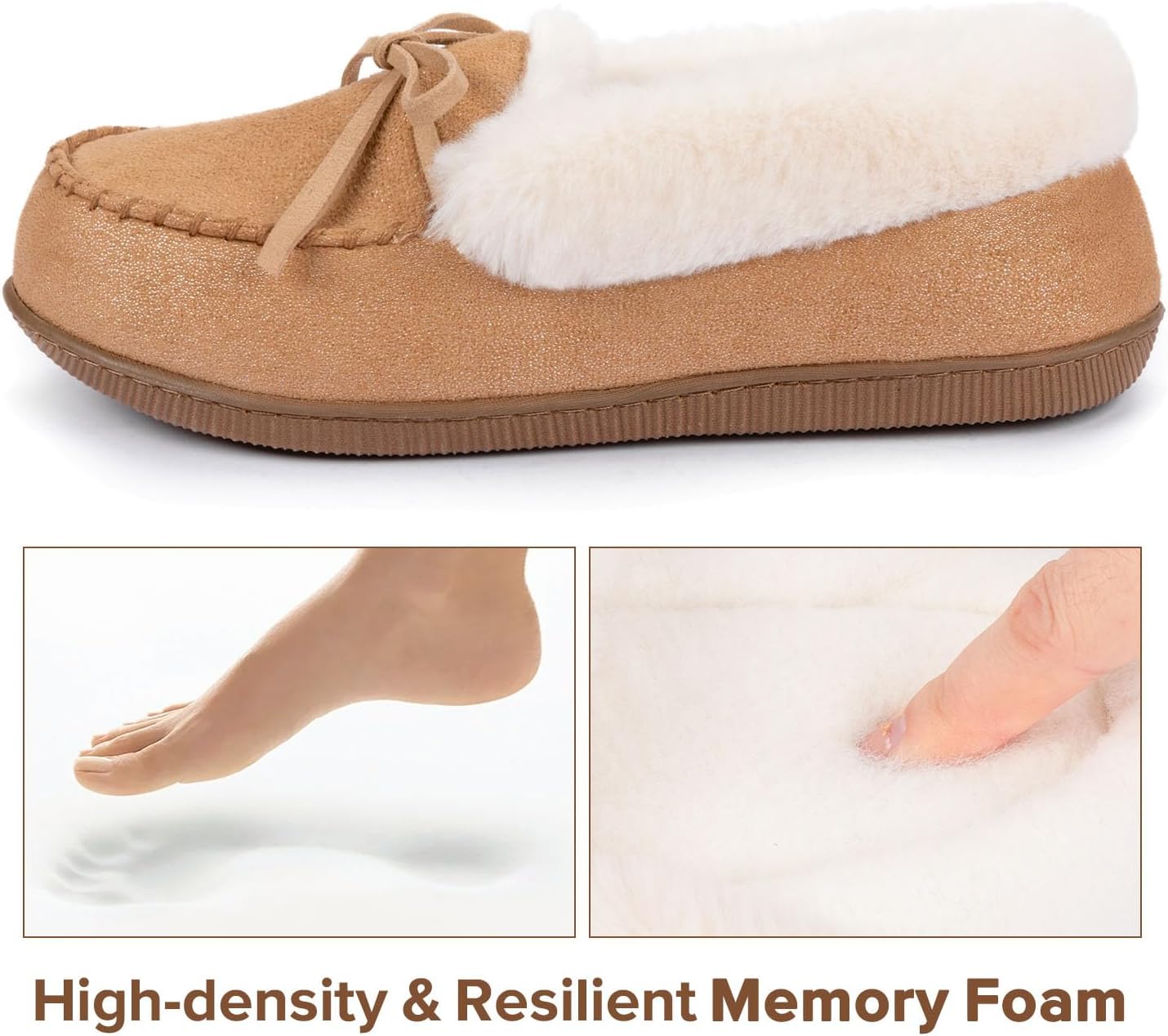 RockDove Women's Caroline Glittered Moccasin Slipper - Image 4