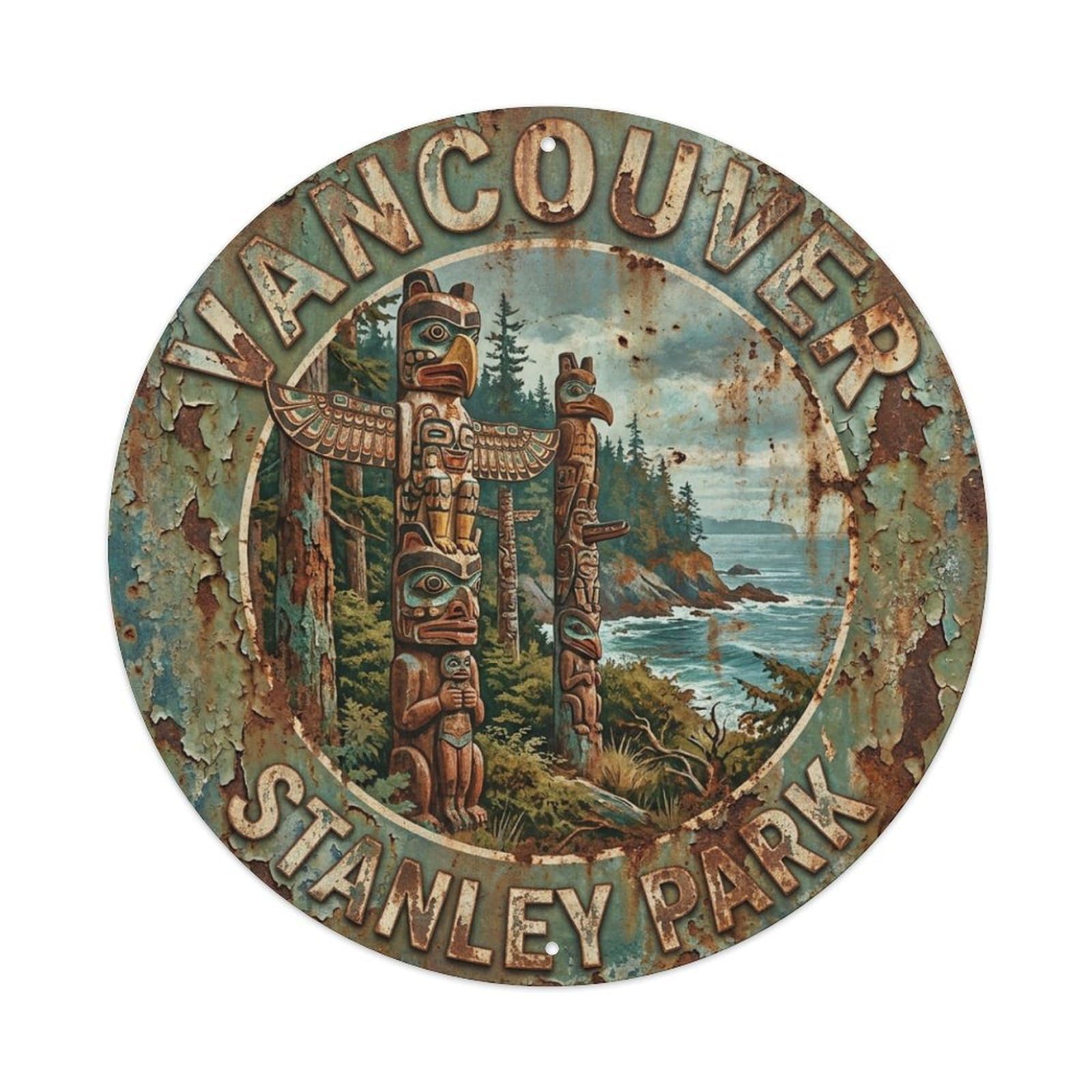 Galvaxio Style Canada Vintage Travel Vancouver Metal Tin Sign