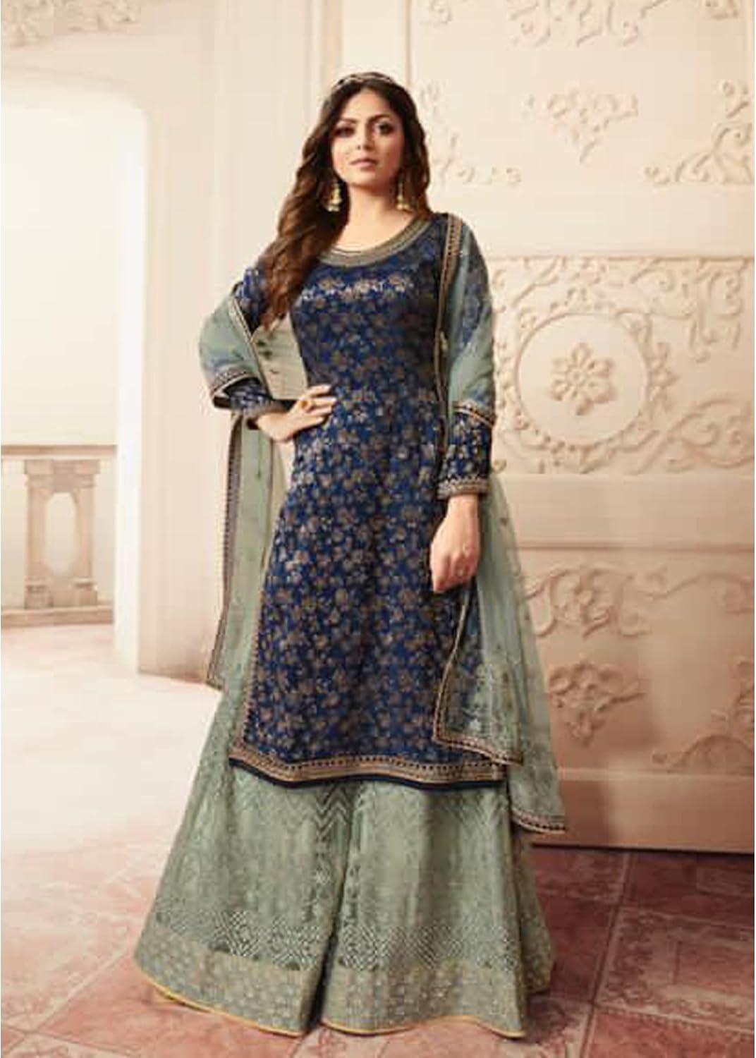 Pakistani Designer Outfits Stitched Salwar Kameez Sharara Plazzo Suit Party Wear for Woman Collection