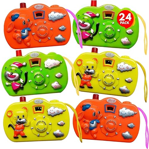 ArtCreativity Juego de juguetes de cámara para niños con imágenes en el visor (24 piezas) recuerdos de fiesta para niños de 3 a 5 años, bolsas de