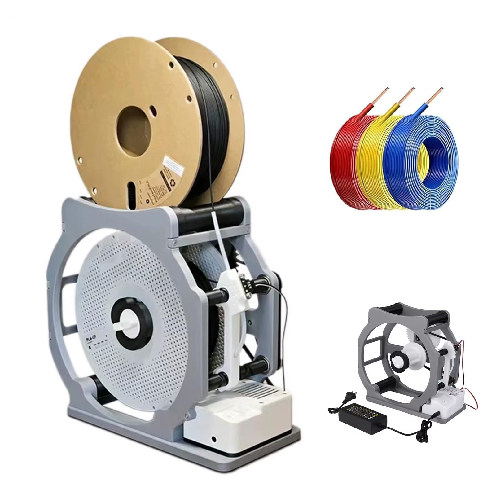 SXDMOUBK 3D Printer Filament Respooler - Automatic Filament Spool Winder/Electric Filament Rewinder with Smart Start and Stop, Uniform Wire for 3D Printing Enthusiasts