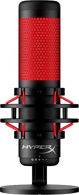 HyperX QuadCast Standalone Microphone for streamers, content creators and gamers PC, PS4, and Mac
