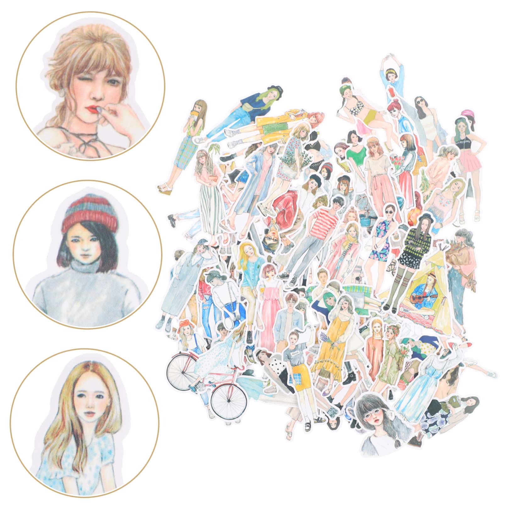 NUOBESTY 1080 Pegatinas De Niña Tarjetas De Notas Papelería Impresora De Pegatina Decoración Pegatina De Botella De Agua Libro Para Niños Pegatinas Para Niños Decoración De