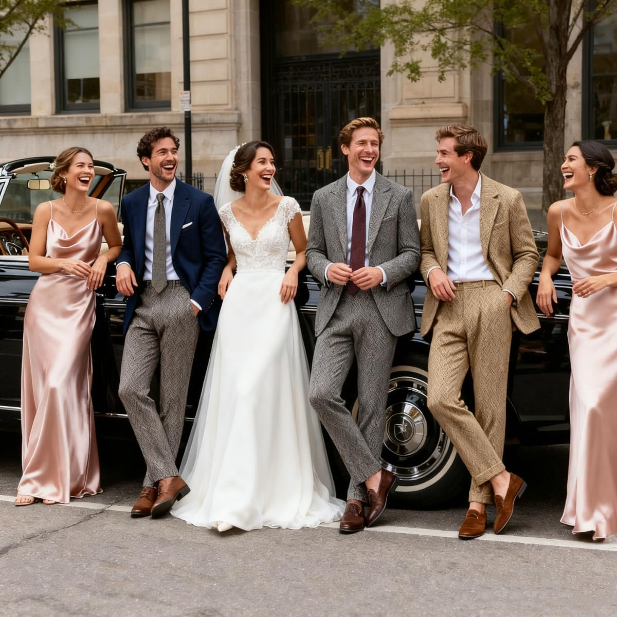 Retro Tweed Mens Suit Herringbone Slim Fit 2 Buttons Men's Jackets Sets Prom Wedding Jacket Blazer Pants Groom Tuxedo Set - Image 6