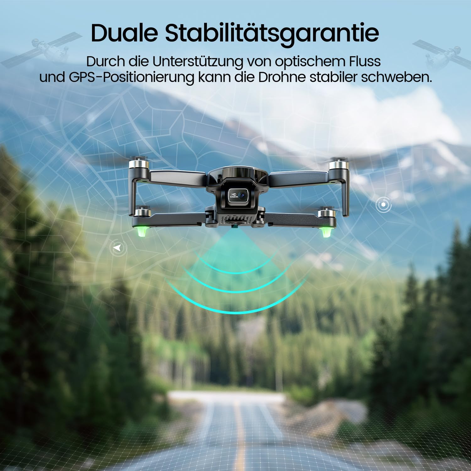 Holy Stone HS460 GPS Drohne mit 4K Kamera für Anfänger& Erwachsene | 52 Min. Flugzeit, Bürstenloser Motor, Follow Me & Rückkehr, 5G FPV Übertragung, Faltbar, Unter 249g